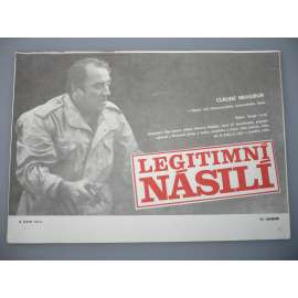 Legitimní násilí (filmový plakát, papírová fotoska, slepka, film Francie 1982, režie Serge Leroy, Hrají: Claude Brasseur, Véronique Genest, Thierry Lhermitte)