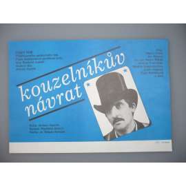 Kouzelníkův návrat (filmový plakát, papírová fotoska, slepka, film Čssr 1984, režie Antonín Kachlík, Hrají: Martin Huba, Martina Bezoušková, Jan Kanyza)