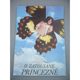 O zatoulané princezně (filmový plakát, film ČSSR 1987, režie Antonín Kachlík, Hrají: Lucie Tomková, Oldřich Vlach, Táňa Fischerová)