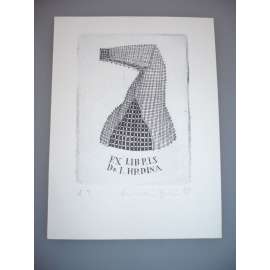 Jiří Mika (1946 - 2012) - EX LIBRIS - Lept, signovaná grafika