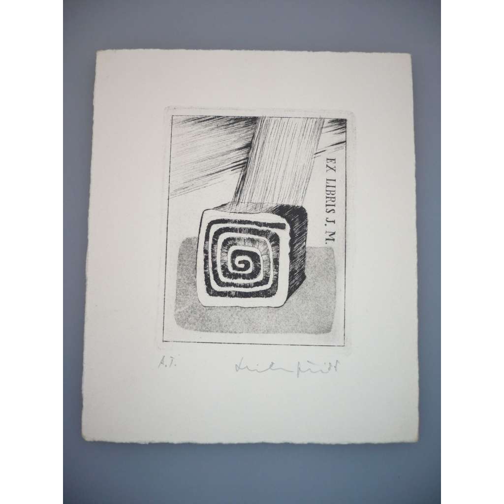 Jiří Mika (1946 - 2012) - EX LIBRIS - Lept 1987, signovaná grafika