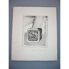 Jiří Mika (1946 - 2012) - EX LIBRIS - Lept 1987, signovaná grafika