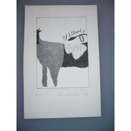 Jiří Mika (1946 - 2012) - EX LIBRIS - Lept, signovaná grafika 1986