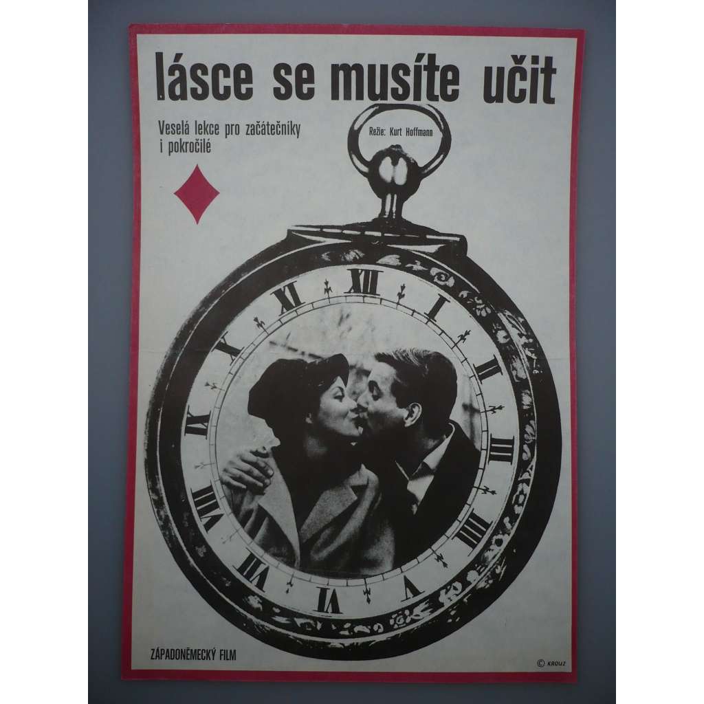 Lásce se musíte učit (filmový plakát, film SRN 1963, režie Kurt Hoffmann, Hrají: Martin Held, Barbara Rütting, Götz George)