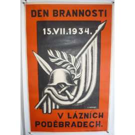 Den brannosti 15.7.1934 v lázních Poděbradech, Poděbrady - plakát