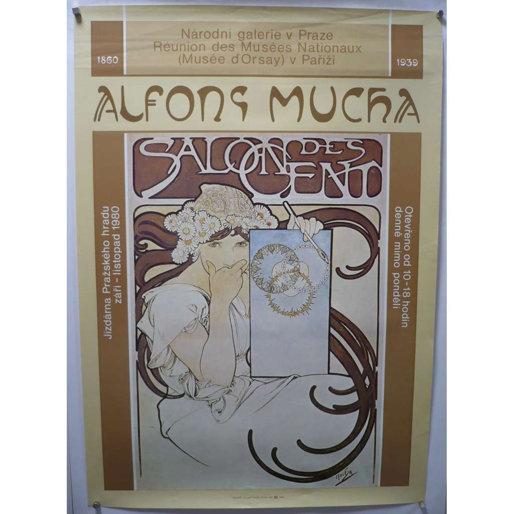 Alfons Mucha (1860 - 1939) - Výstava 1980 - Jízdárna Pražského hradu - plakát