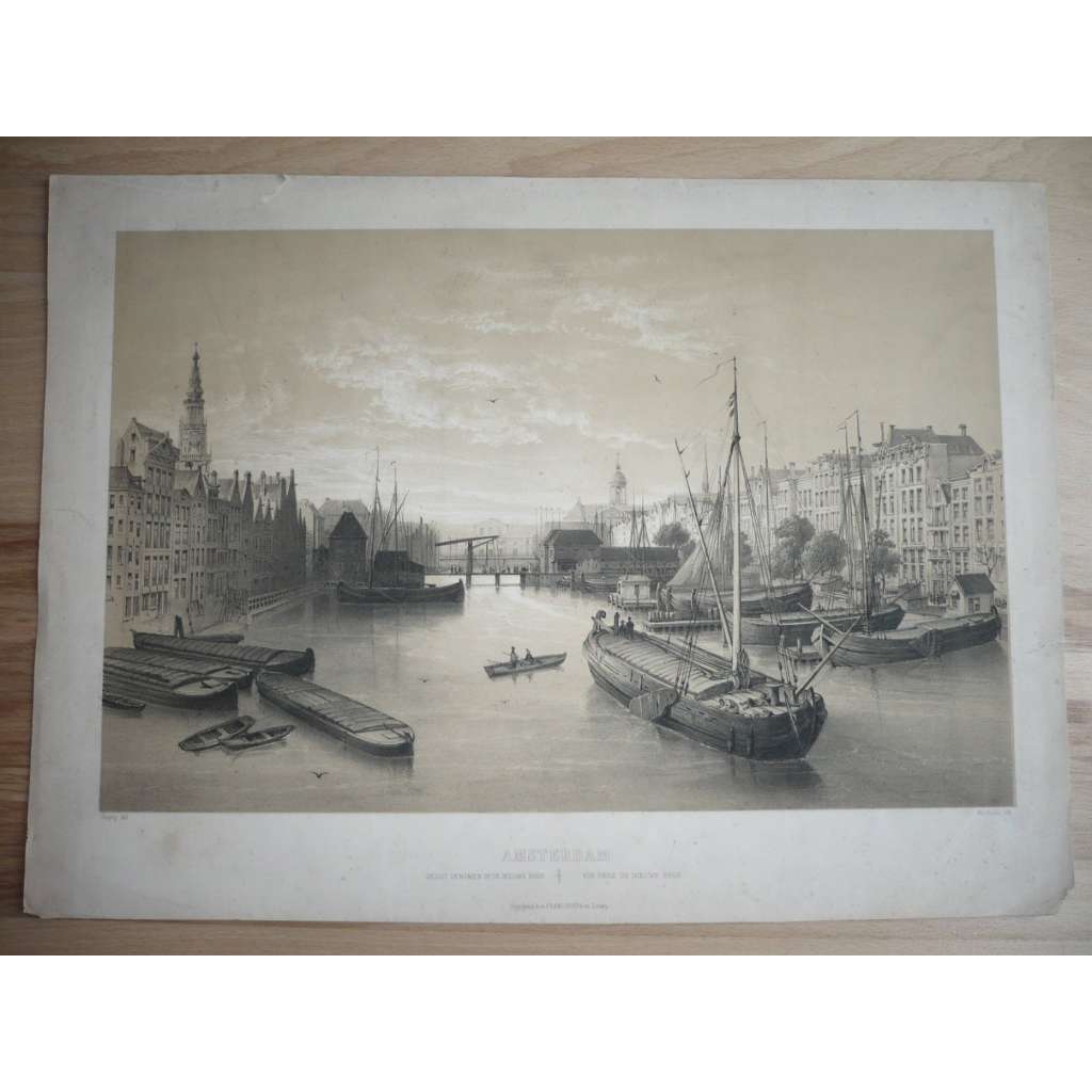 Nicolas Chapuy (1790 - 1858) - Amsterdam - litografie Monthelier cca 1850, grafika, nesignováno