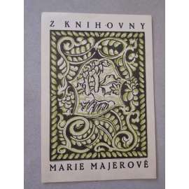 Z knihovny Marie Majerové - dřevoryt, grafika, nesignováno