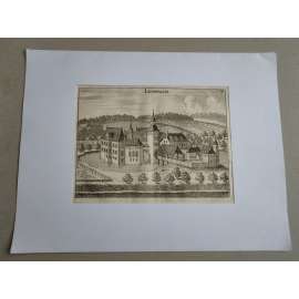 Georg Matthäus Vischer (1628 - 1696) - Topographia Austriae, Leonbach, Rakousko - mědirytina 1674, grafika, nesignováno