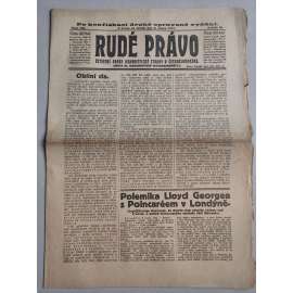 Rudé právo (9.8.1926) Ročník VII. - 1. republika, staré noviny