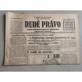 Rudé právo (8.9.1929; ročník X.) - 1. republika, staré noviny