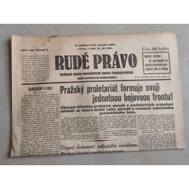 Rudé právo (22.9.1929; ročník X.) - 1. republika, staré noviny