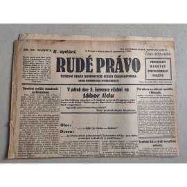 Rudé právo (2.7.1929; ročník X.) - 1. republika, staré noviny