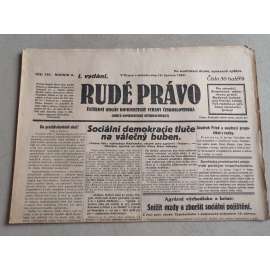 Rudé právo (15.6.1929; ročník X.) - 1. republika, staré noviny