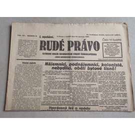 Rudé právo (16.6.1929; ročník X.) - 1. republika, staré noviny