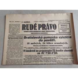 Rudé právo (28.6.1929; ročník X.) - 1. republika, staré noviny