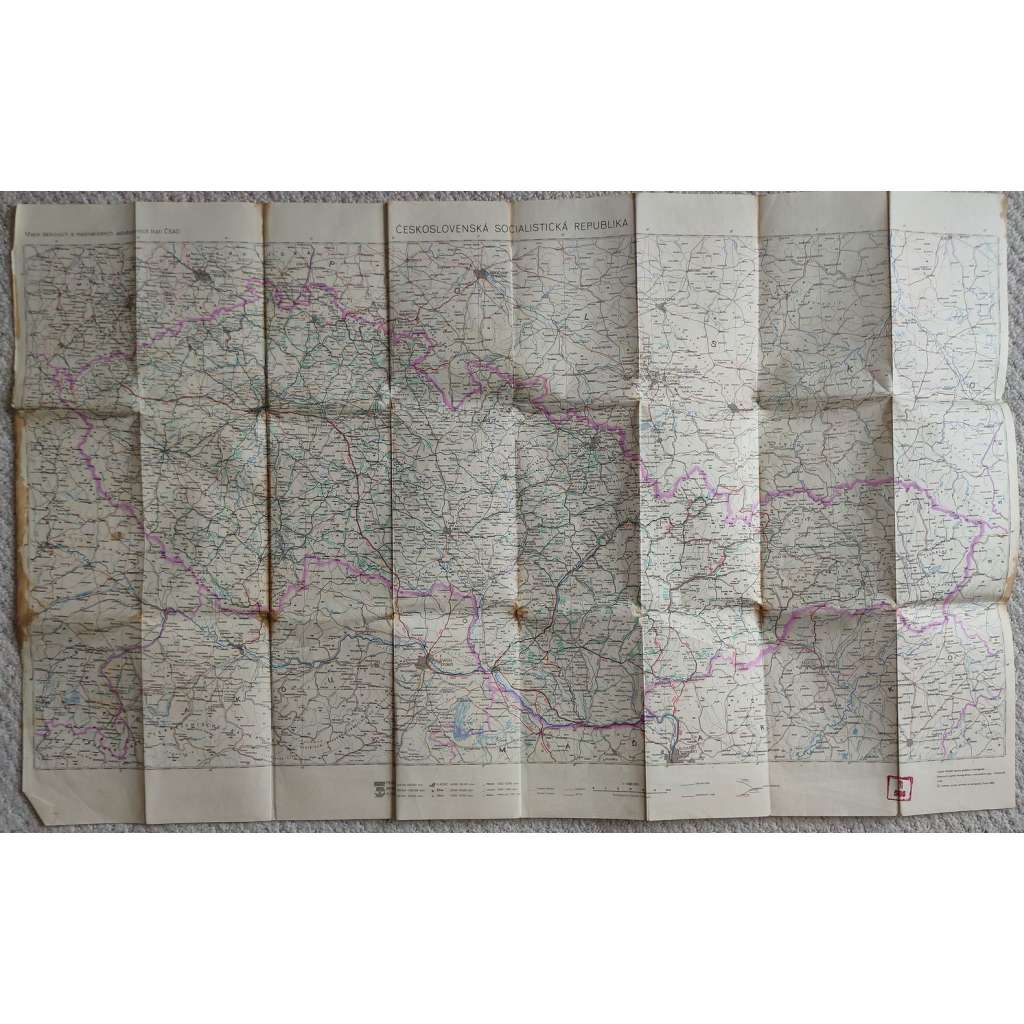 Mapa dálkových a mezinárodních autobusových tratí ČSAD - měřítko 1:1 000 000; rok 1966 [mapa]