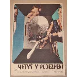 Mrtvý v podezření (filmový plakát, film NDR 1969, režie Rainer Bär; Hrají: Günther Simon, Leon Niemczyk, Brigitte Krause)