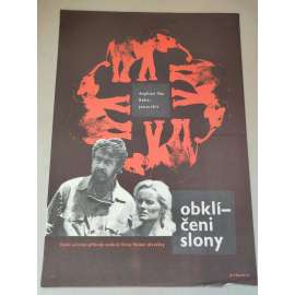 Obklíčeni slony (filmový plakát, film VB 1970, režie: James Hill; Hrají: Bill Travers, Virginia McKenna)