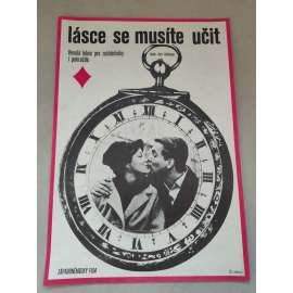 Lásce se musíte učit (filmový plakát, film SRN 1963, režie Kurt Hoffmann; Hrají: Martin Held, Barbara Rütting, Götz George, Fita Benkhoff)