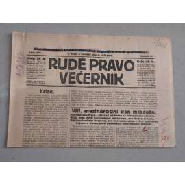 Rudé právo Večerník (4.9.1922) - ročník III. - staré noviny - [komunisté, komunismus]