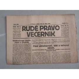 Rudé právo Večerník (13.10.1922) - ročník III. - staré noviny - [komunisté, komunismus]