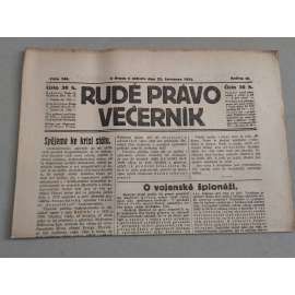 Rudé právo Večerník (22.7.1922) - ročník III. - staré noviny - [komunisté, komunismus]