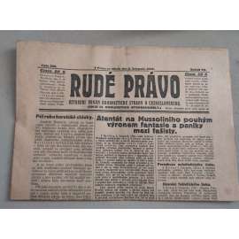 Rudé právo (3.11.1926) - ročník VII. - staré noviny - Ústřední orgán komunistické strany [komunisté, komunismus]