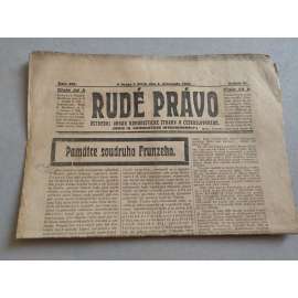 Rudé právo (3.11.1925) - ročník VI. - staré noviny - Ústřední orgán komunistické strany [komunisté, komunismus]