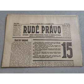 Rudé právo (11.11.1925) - ročník VI. - staré noviny - Ústřední orgán komunistické strany [komunisté, komunismus]