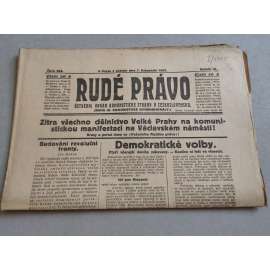 Rudé právo (7.11.1925) - ročník VI. - staré noviny - Ústřední orgán komunistické strany [komunisté, komunismus]