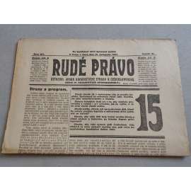 Rudé právo (10.11.1925) - ročník VI. - staré noviny - Ústřední orgán komunistické strany [komunisté, komunismus]