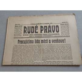 Rudé právo (22.11.1925) - ročník VI. - staré noviny - Ústřední orgán komunistické strany [komunisté, komunismus]