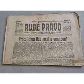 Rudé právo (22.11.1925) - ročník VI. - staré noviny - Ústřední orgán komunistické strany [komunisté, komunismus]