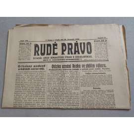 Rudé právo (28.11.1925) - ročník VI. - staré noviny - Ústřední orgán komunistické strany [komunisté, komunismus]