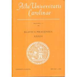 Acta Universitatis Carolinae. Philologica 1-3/1990