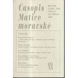 Časopis Matice moravské, r.CXXII / 2003, č.1