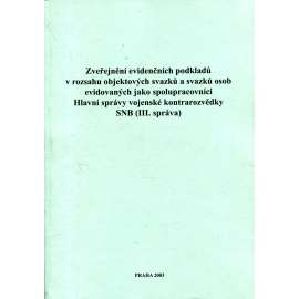 Zveřejnění evidenčních podkladů v rozsahu objektových svazků a...