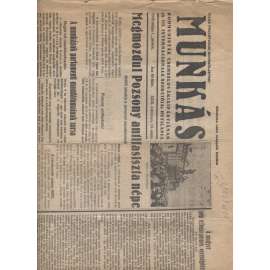 Munkás, ročník XXIX./1936 (noviny 1. republika, text maďarsky)