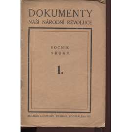 Dokumenty naší národní revoluce, ročník II., číslo 1