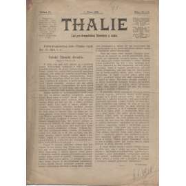 Thalie, ročník IV., číslo 12. a 14./1899. List pro dramatickou literaturu a umění
