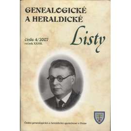 Genealogické a heraldické listy, ročník XXVII., číslo 4/2007