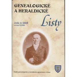 Genealogické a heraldické listy, ročník XXVIII., číslo 4/2008