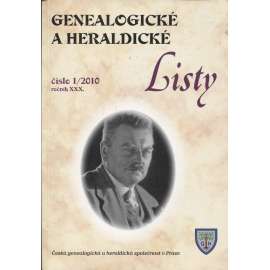 Genealogické a heraldické listy, ročník XXX., číslo 1/2010