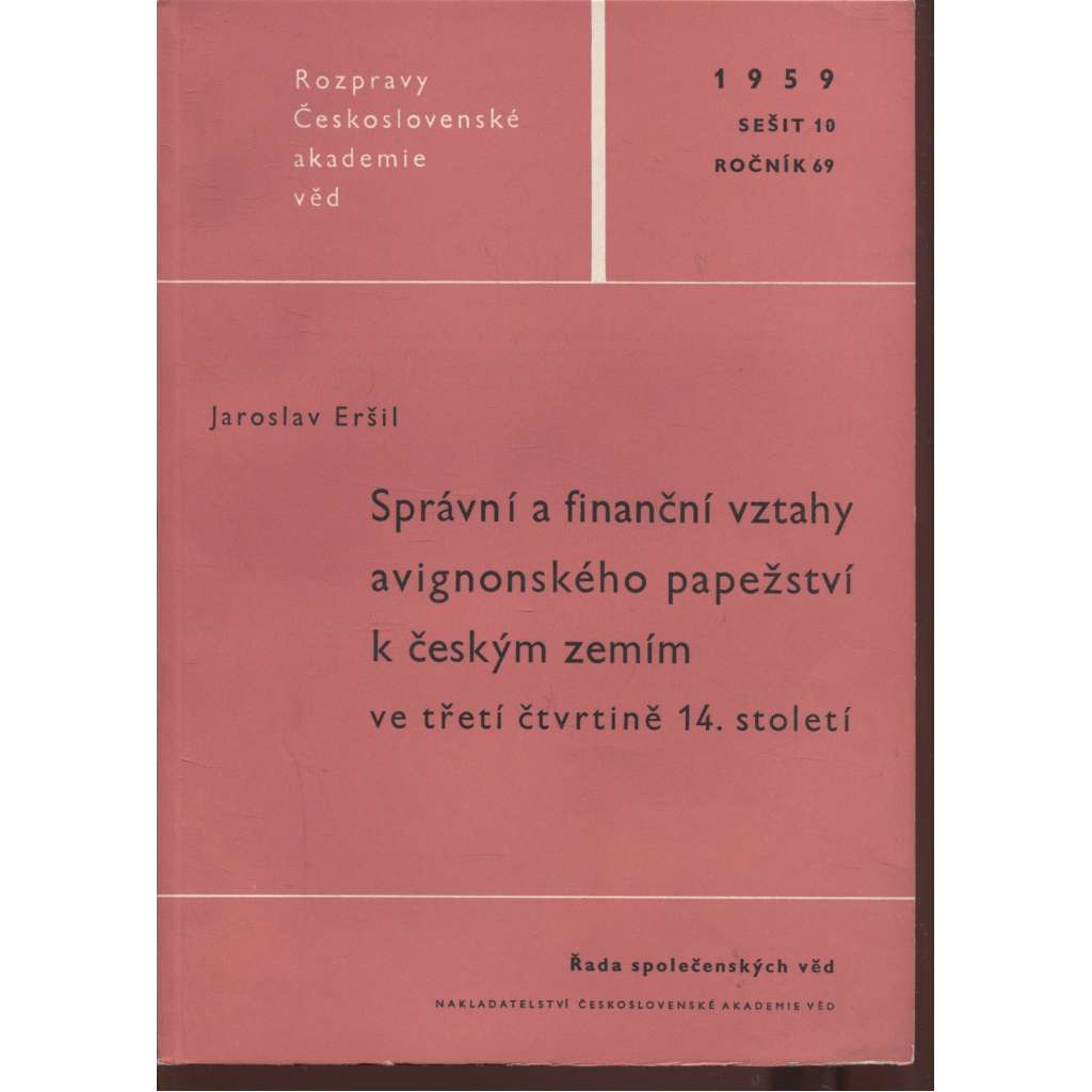 Správní a finanční vztahy avignonského papežství k českým zemím ve třetí čtvrtině 14. století