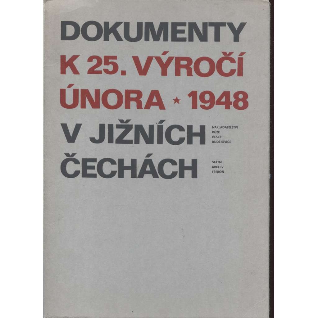 Dokumenty k 25. výročí Února 1948 v Jižních Čechách