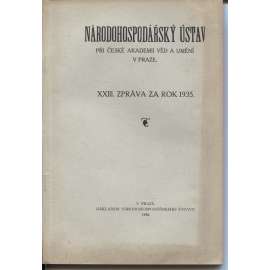 Národohospodářský ústav. XXIII. Zpráva za rok 1935