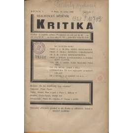 Kritika, ročník V./1928 (Realistický měsíčník)