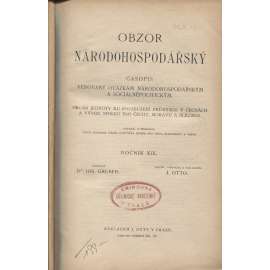 Obzor národohospodářský, ročník XIX./1915. Časopis věnovaný otázkám národohospodářským a sociálněpolitickým