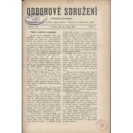 Odborové sdružení českoslovanské, ročník VII./1903 [Statistický časopis a ústřední orgán českoslovanských odborových a vzdělávacích spolků] odbory